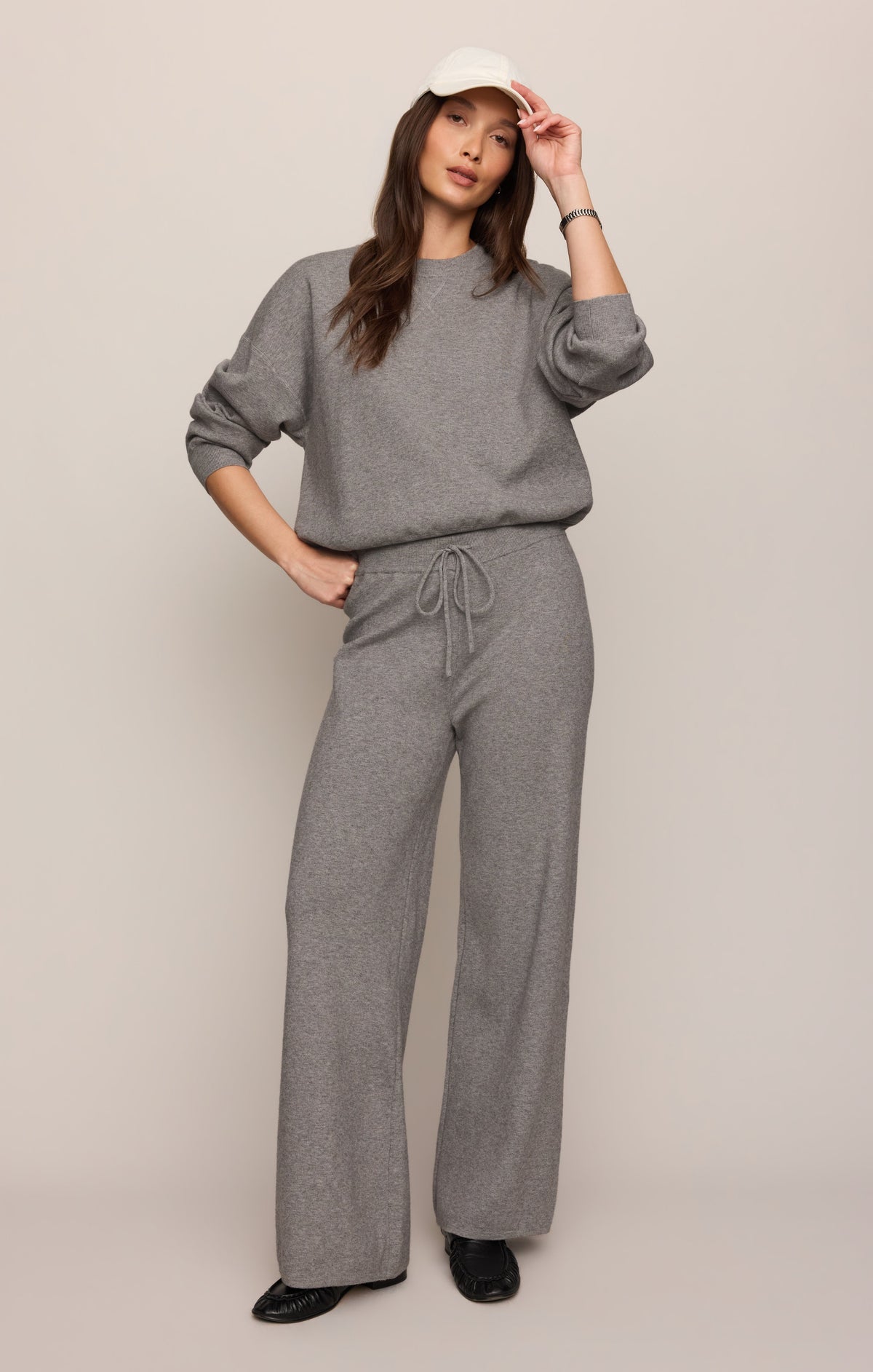 Z Supply Take It Easy Sweater Classic Heather Grey heavy soft wash finish cowgirl style Park City