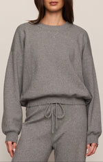 Z Supply Take It Easy Sweater Classic Heather Grey classic heather grey compact sweater knit pullover womens western boutique Utah SKU ZW264921SCLH