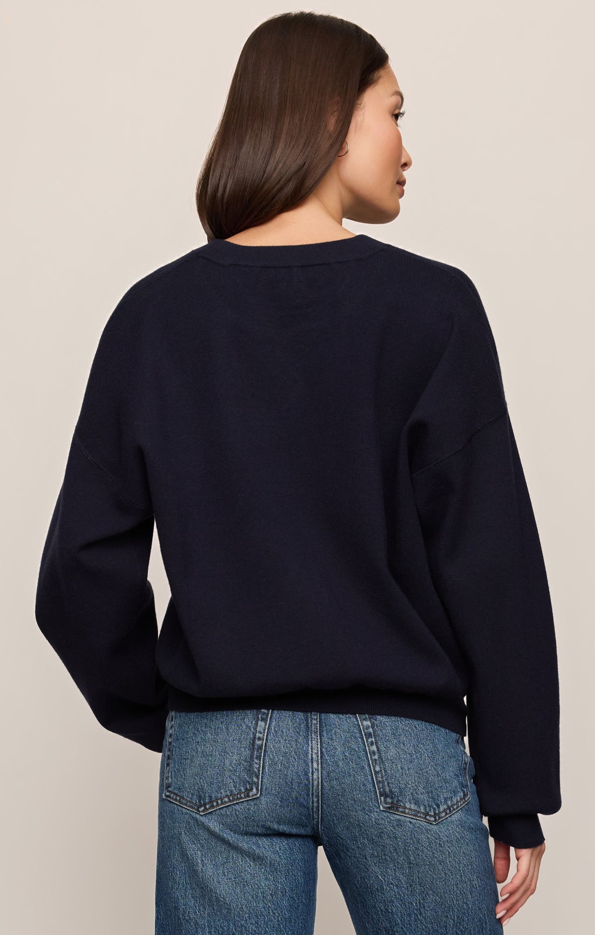 Z Supply Take It Easy Sweater Nightfall crew neckline with long sleeves womens western clothing