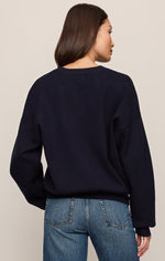 Z Supply Take It Easy Sweater Nightfall crew neckline with long sleeves womens western clothing
