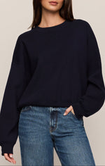 Z Supply Take It Easy Sweater Nightfall nightfall compact sweater knit pullover womens western boutique Utah SKU ZW264921SNTF