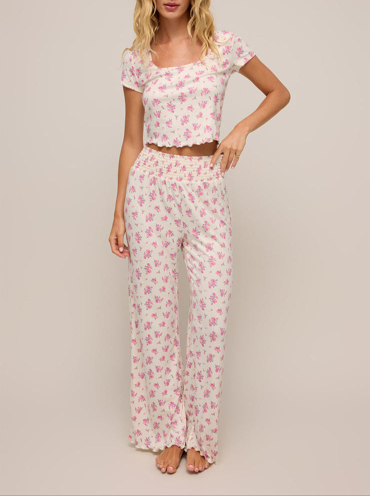 Z Supply Dawn Ditsy Pointelle Floral Pant