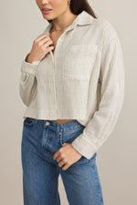 Z Supply Del Mar Cotton Gauze Striped Shirt at boltranchstore.com