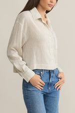 Z Supply Del Mar Cotton Gauze Striped Shirt at bolt ranch store available now free shipping womens z supply top