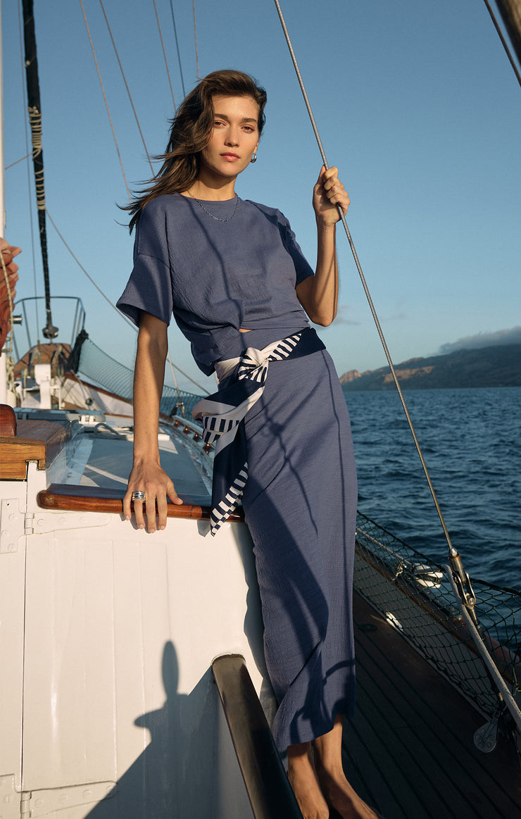 Z Supply Delavine Textured Midi Skirt available at boltranchstore.com
