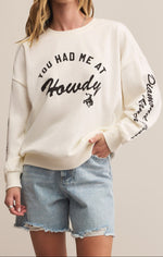 Z Supply Diamond Cross Jackson Sunday Sweatshirt order today at boltranchstore.com