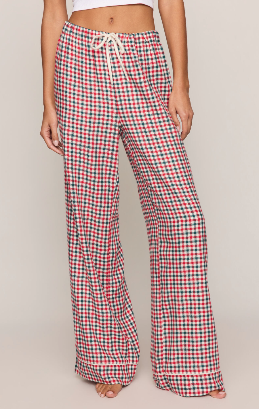 Z Supply Jolly Gingham Pant Ruby Red loungewear bolt ranch store