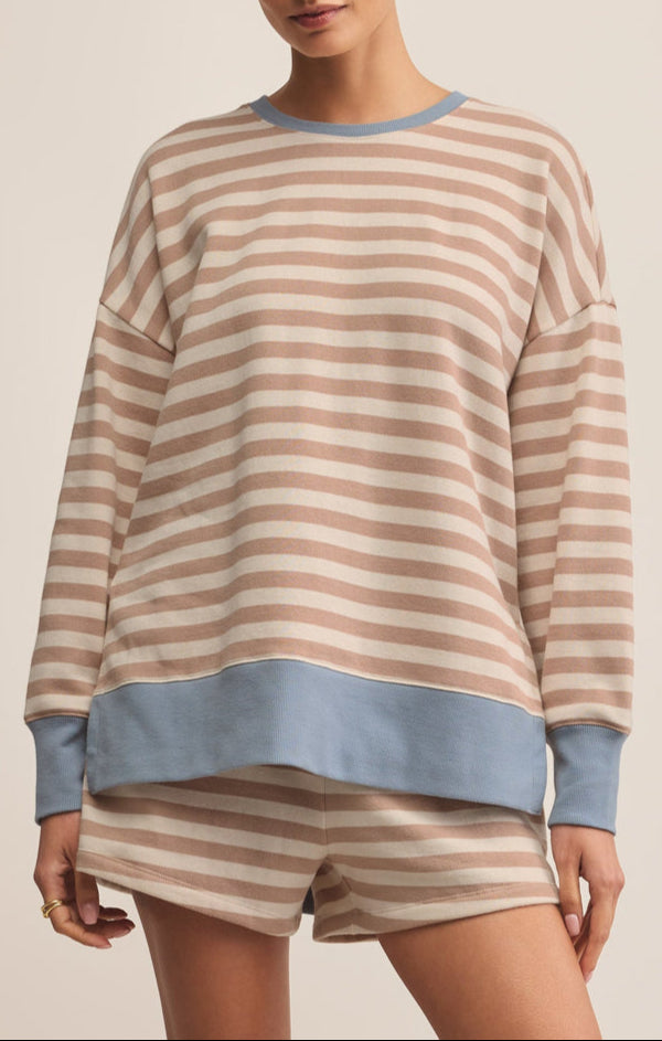 Z Supply Layer Up Striped Sweatshirt Buy at Boltranchstore.com
