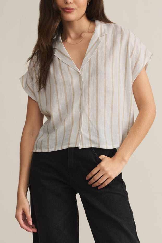 Z Supply Parallel Stripe Linen Womens Top at boltranchstore.com