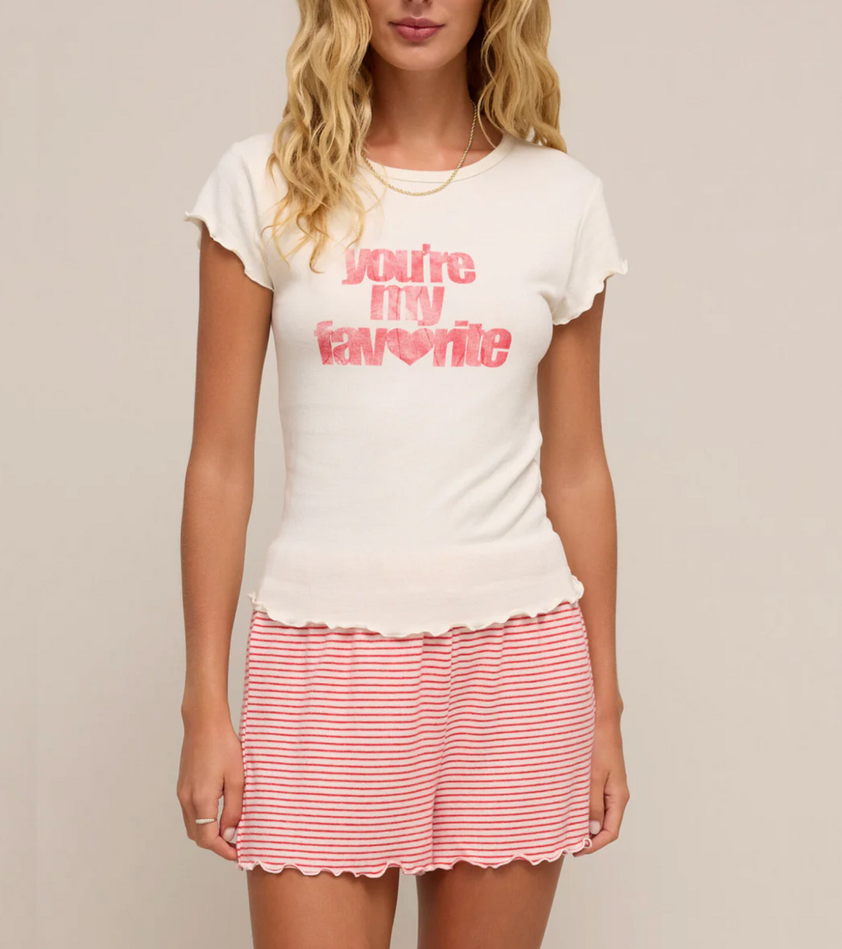Z Supply You're My Favorite Tee valentines womens short sleeve top at bolt ranch store
