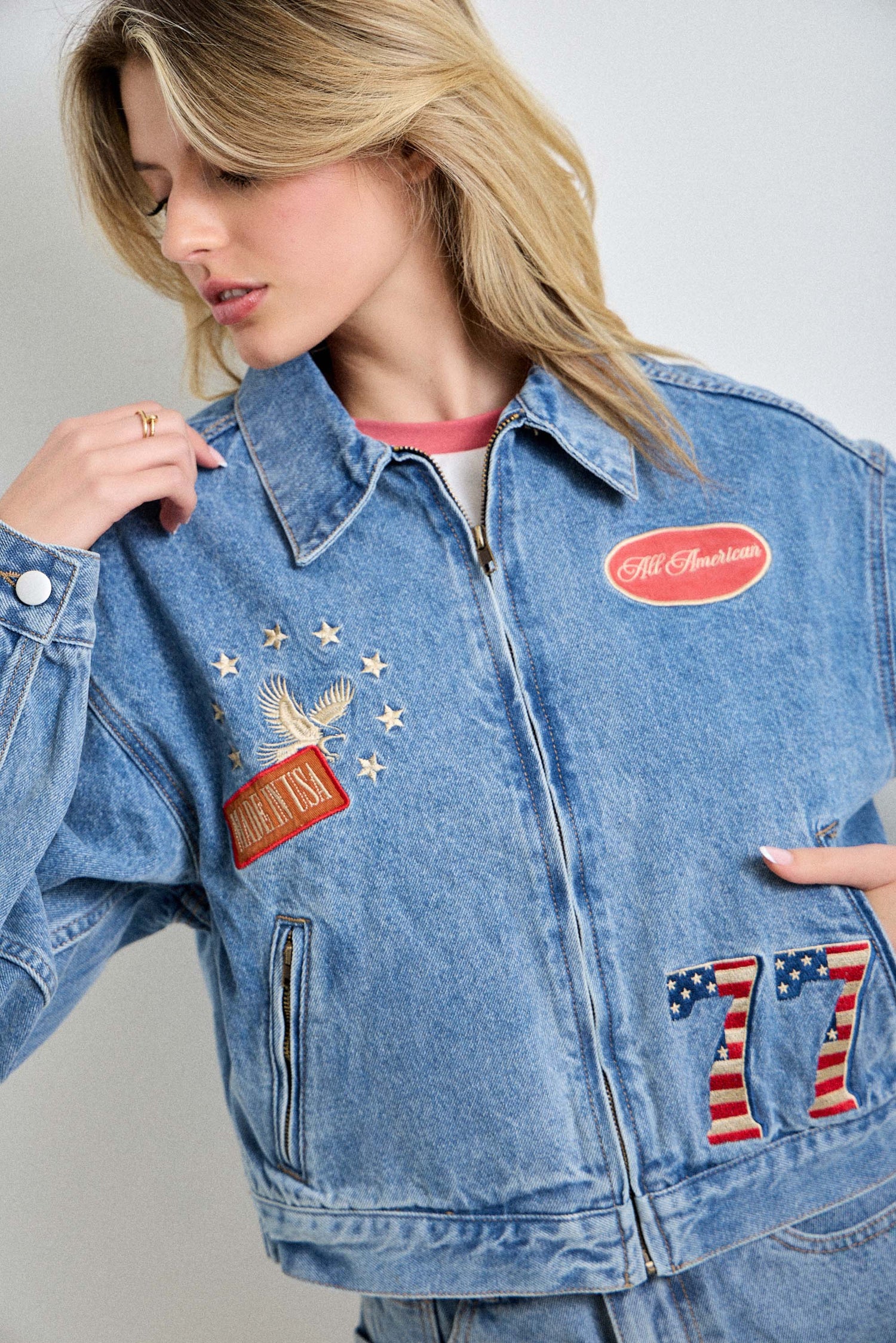 The American Embroidered Zip Jacket