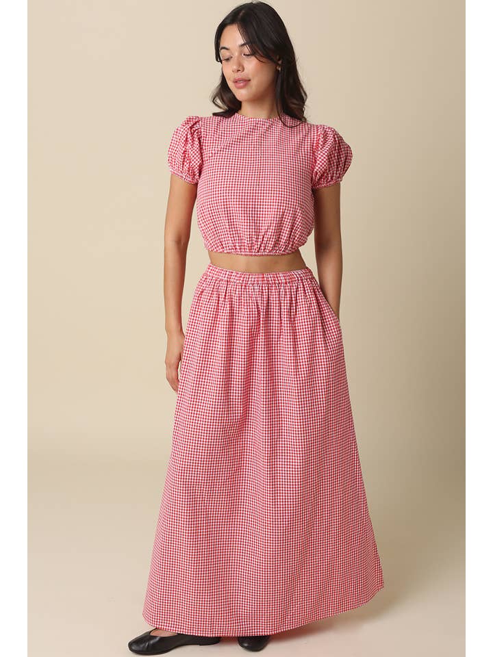 Kasey Gingham Skirt