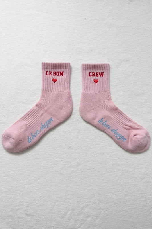 Le Bon Embroidered Crew Socks