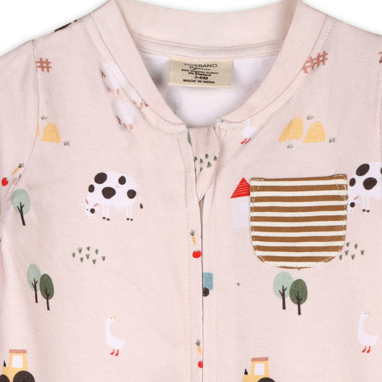 Farm Zipper Baby Coverall Jumpsuit