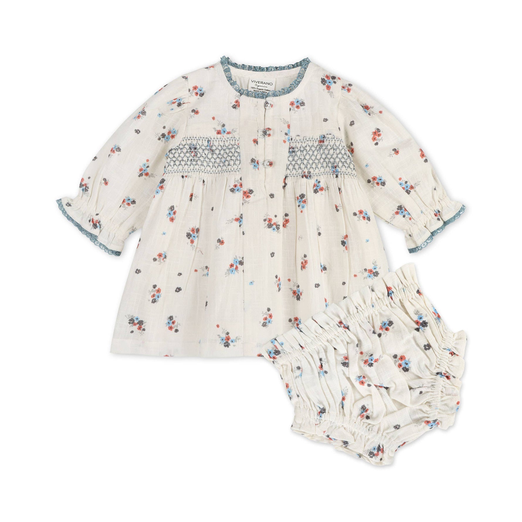 Juliet Smocked Floral Baby Dress & Bloomer Set shop today at boltranchstore.com