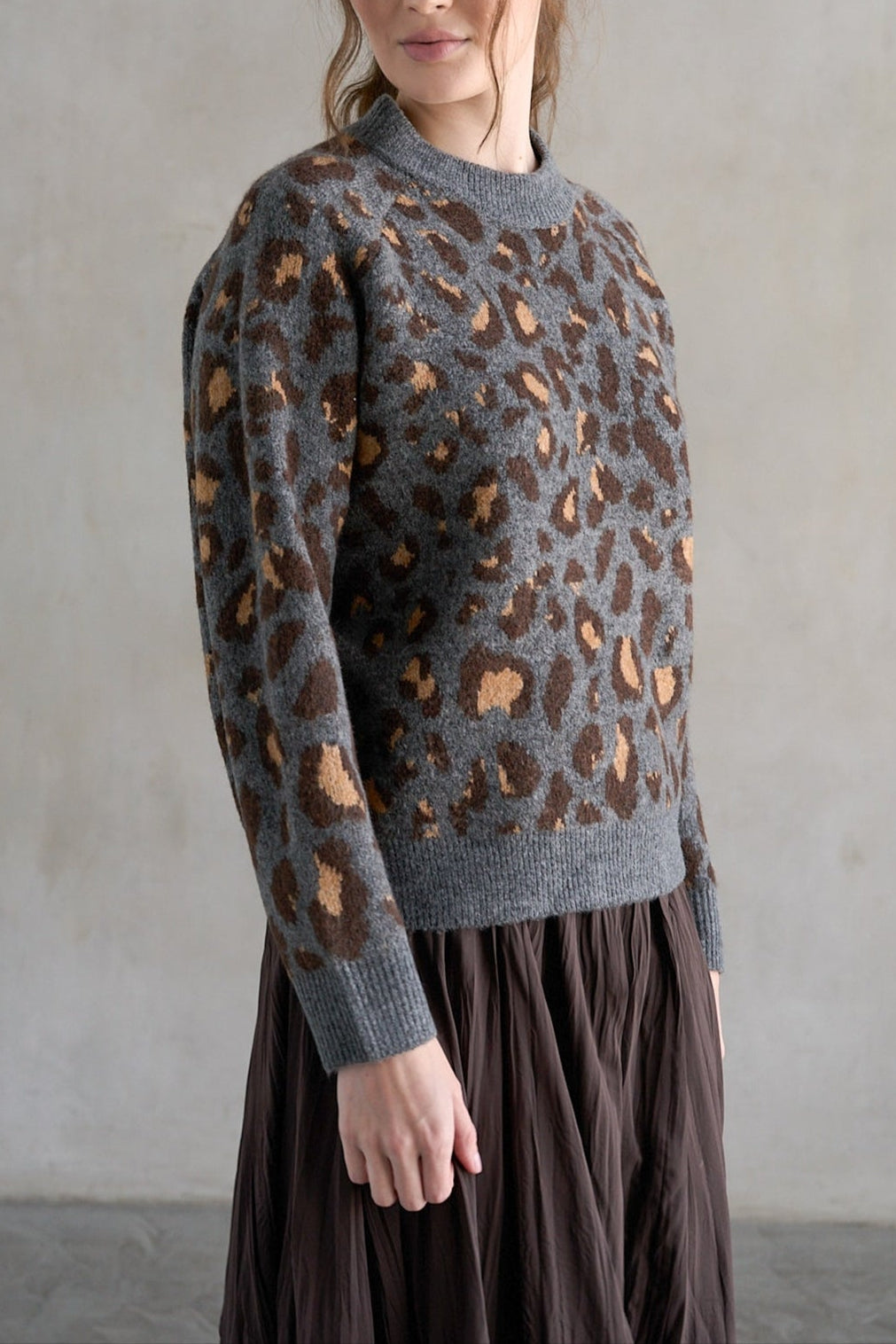 Leopard Crew Neck Sweater