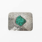 American Darling Hand Engraved German Silver Western Belt Buckle with Turquoise Stones ADBKA107 hand engraved floral scrollwork buckle with a large turquoise stone western fashion Utah SKU ADBKA107