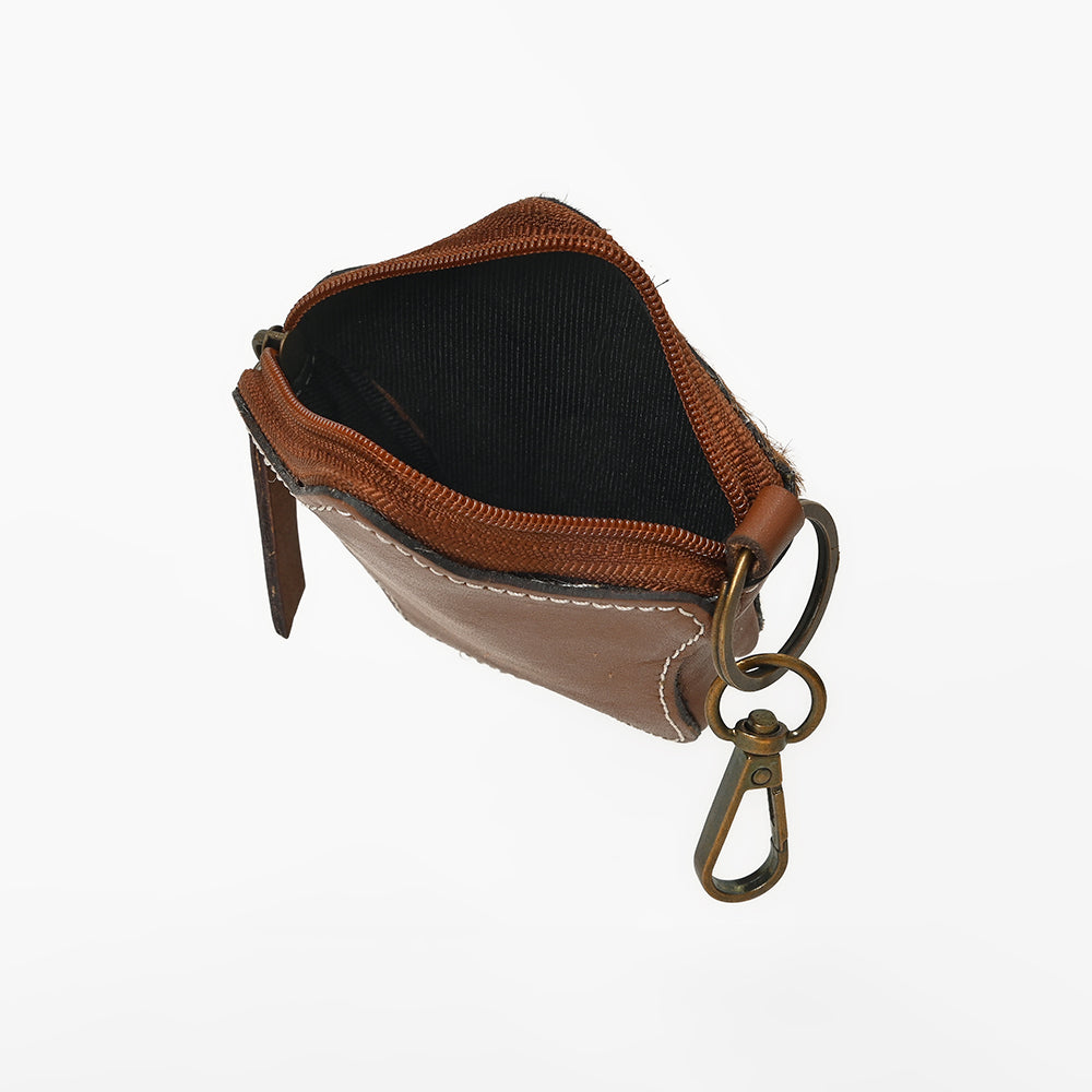 American Darling Genuine Hair On Star Shaped Coin Purse Keychain brown cowhide star clipped to bags keys or belt loops Kamas Utah