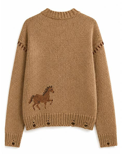 Wild Horses Intarsia Cardigan