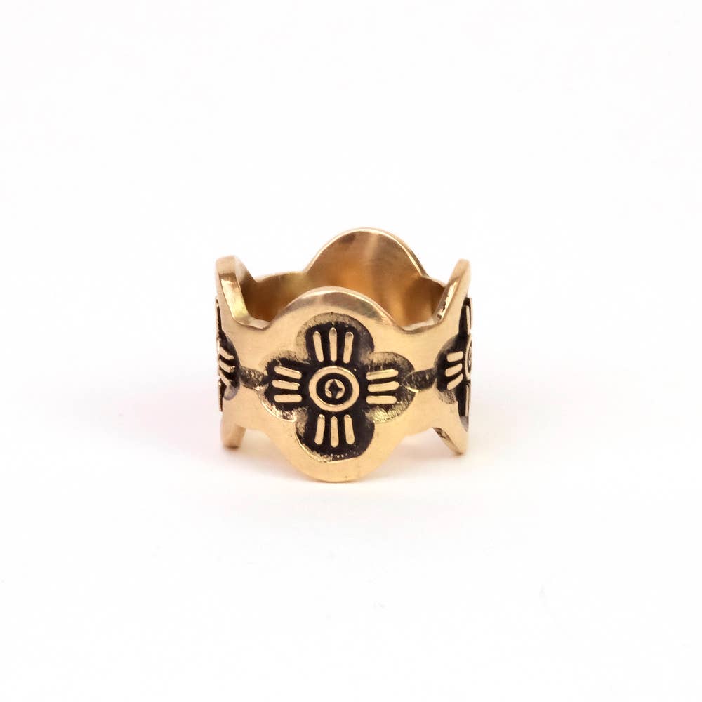 Gladys Brass Bandana Slide Ring