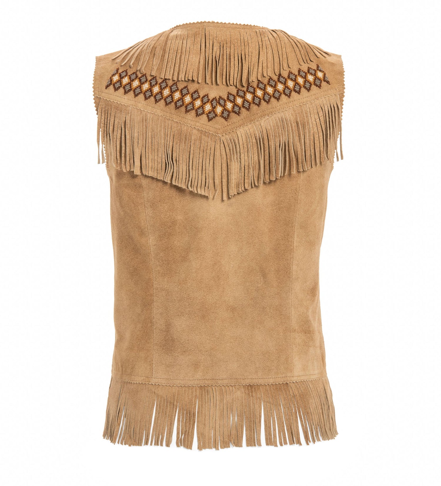 Western clothing womens fashion Utah Anna Leather Fringe Vest Tan SKU ANNATAN Boltranchstore.com free shipping