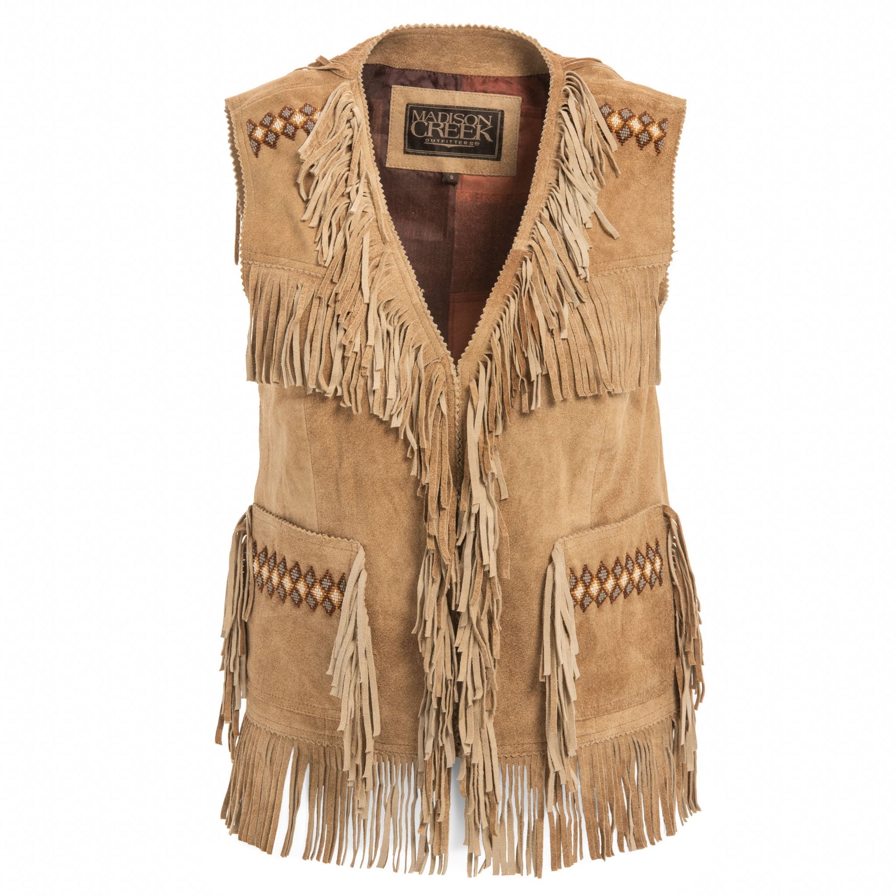 Womens western boutique Utah womens fashion Anna Leather Fringe Vest Tan SKU ANNATAN Boltranchstore.com free shipping