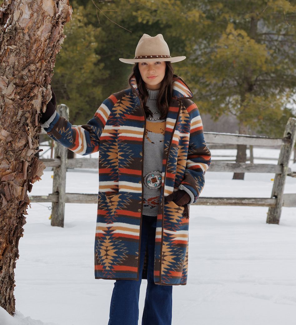 Womens fashion rodeo western clothing Tasha Polizzi Atlas Coat Navy SKU 421503 Boltranchstore.com free shipping
