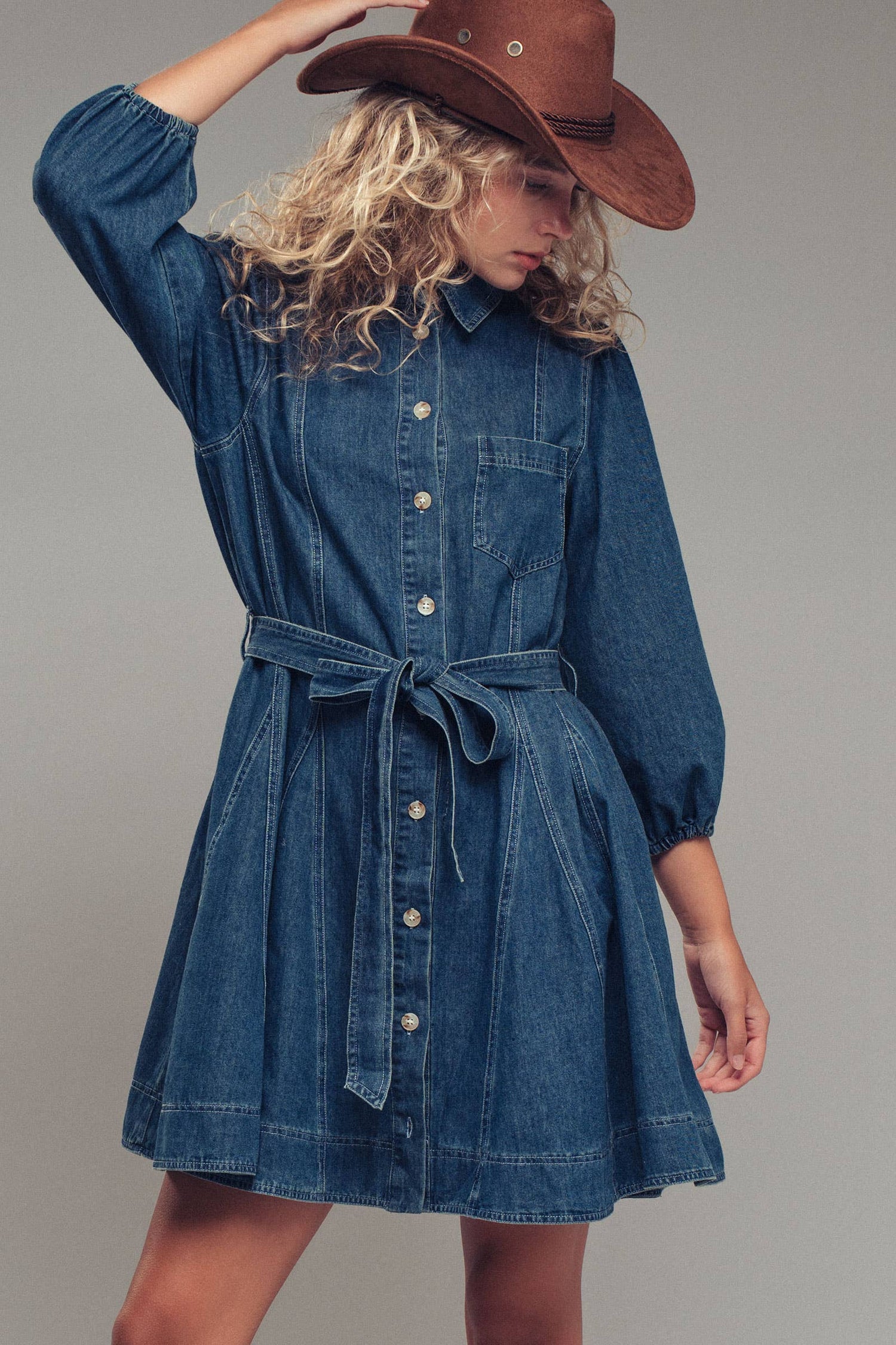 Natalie Western Denim Dress