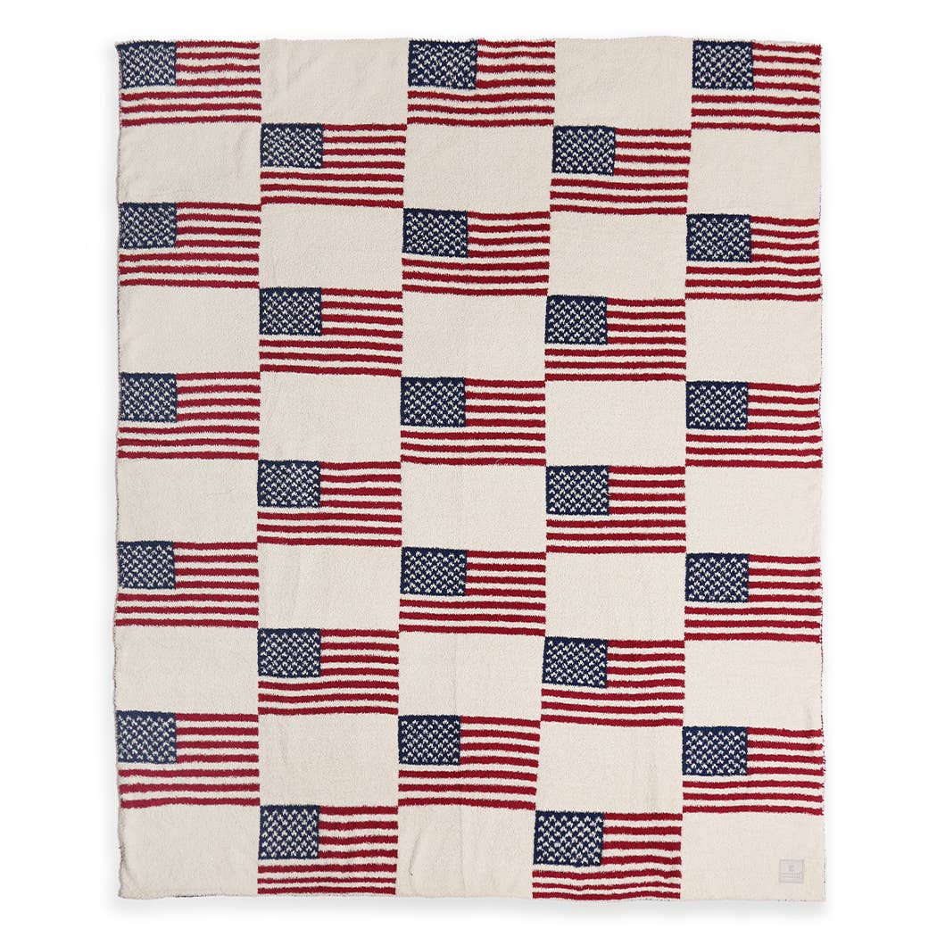 US Flag Pattern Throw Blanket
