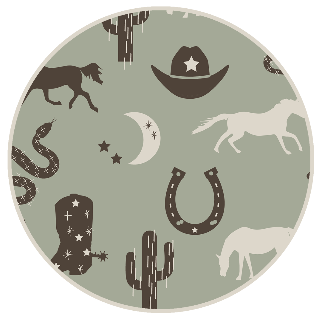 Giddyup Western Horse Bamboo Baby Swaddle