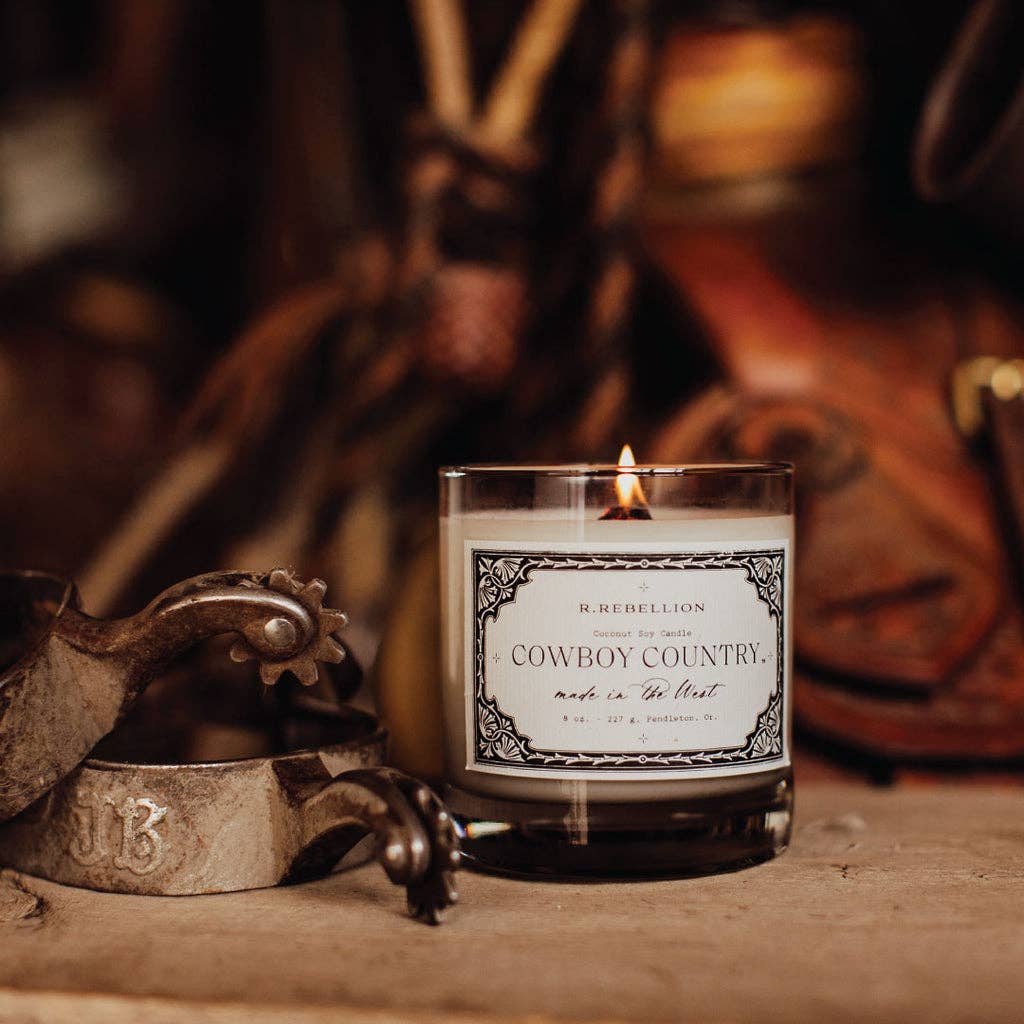 R Rebellion Cowboy Country Candle