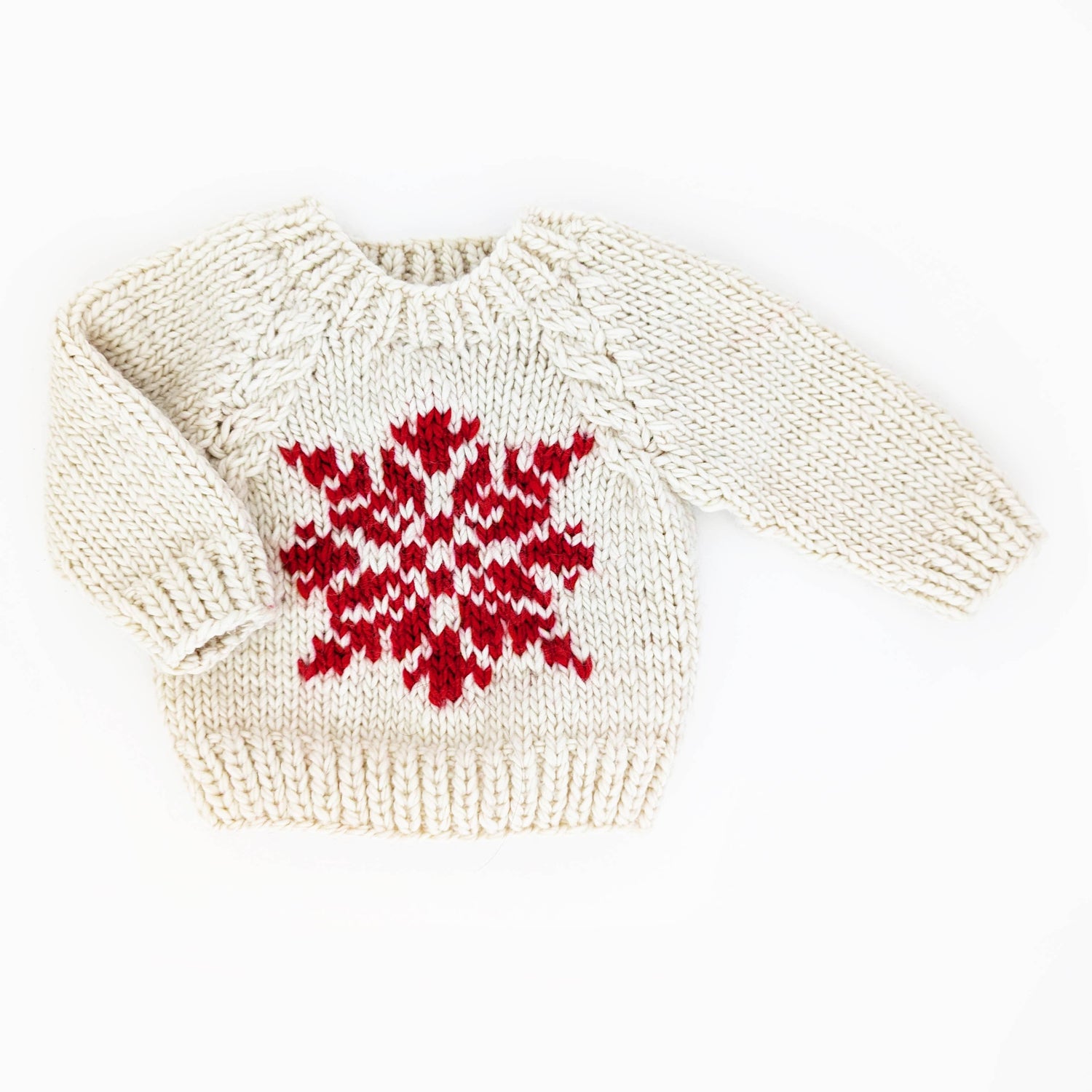 Snowflake Natural Baby Girl Sweater