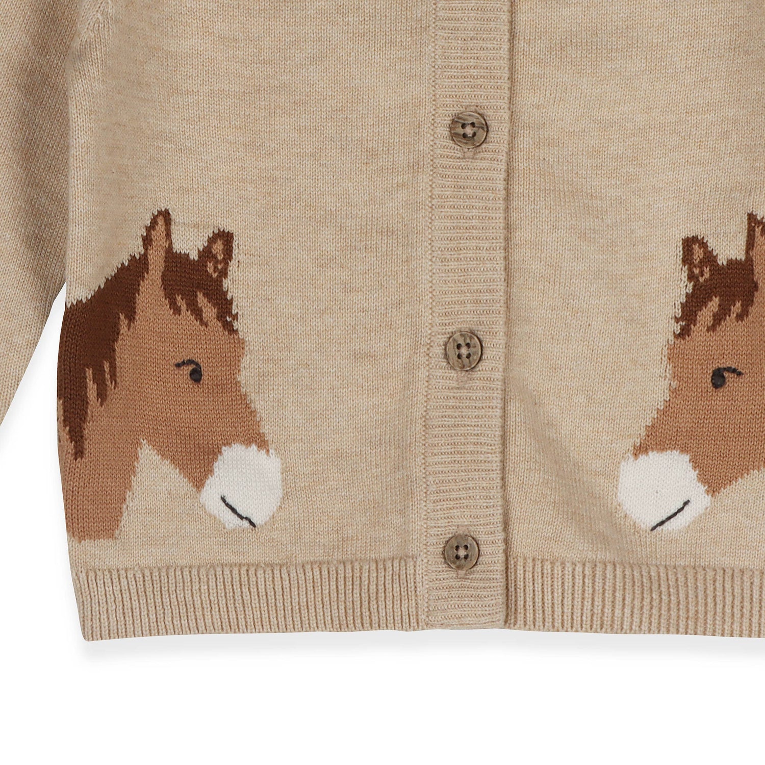 Horse Jacquard Baby Cardigan