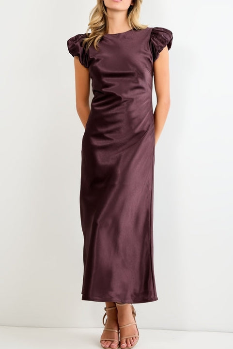 Julie Satin Midi Dress
