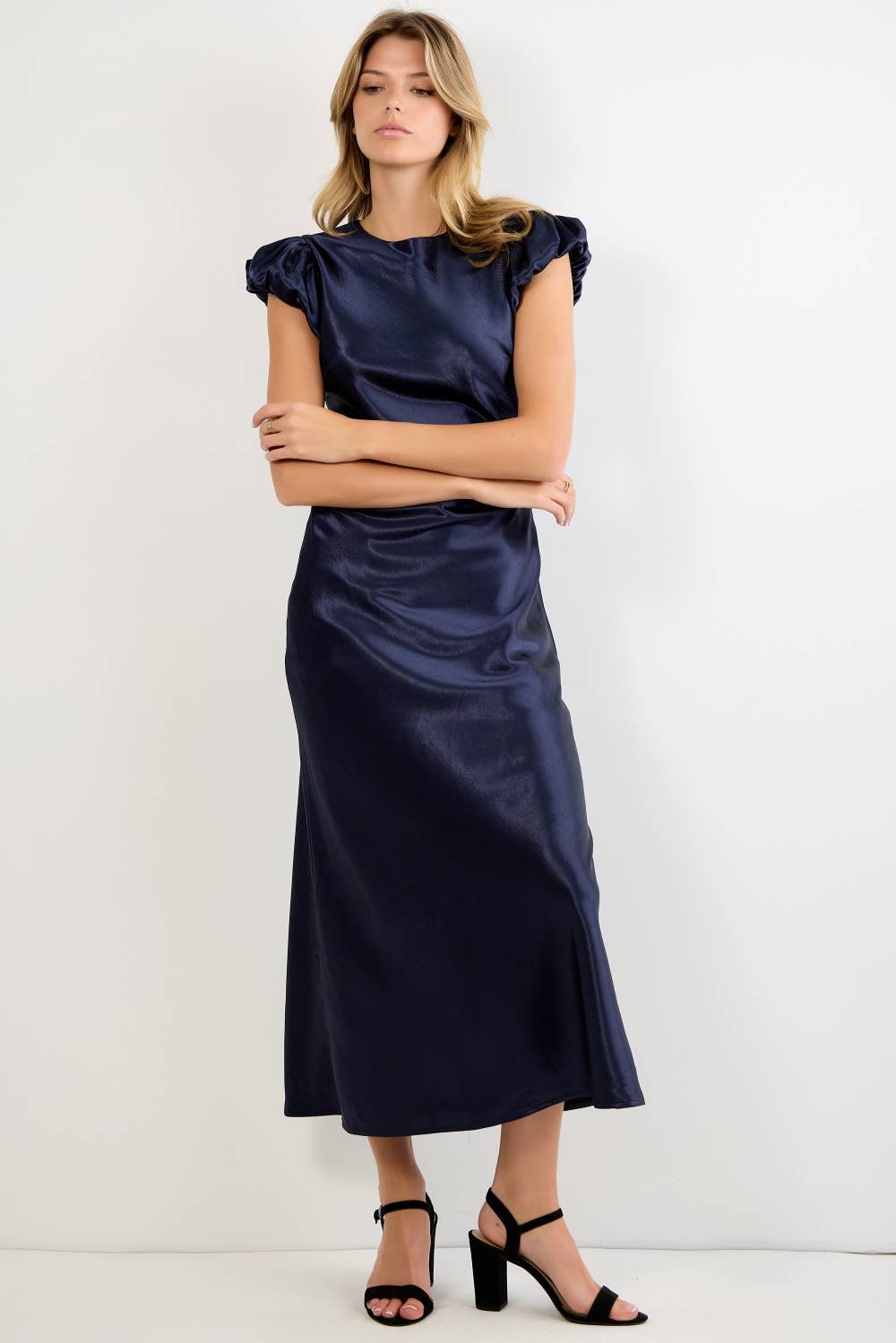 Julie Satin Midi Dress