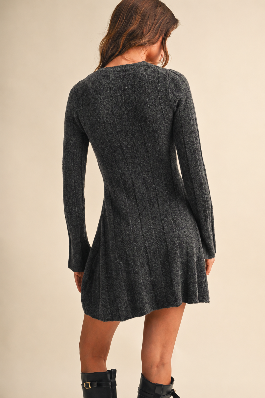 Wynona Wide Ribbed Sweater Mini Dress