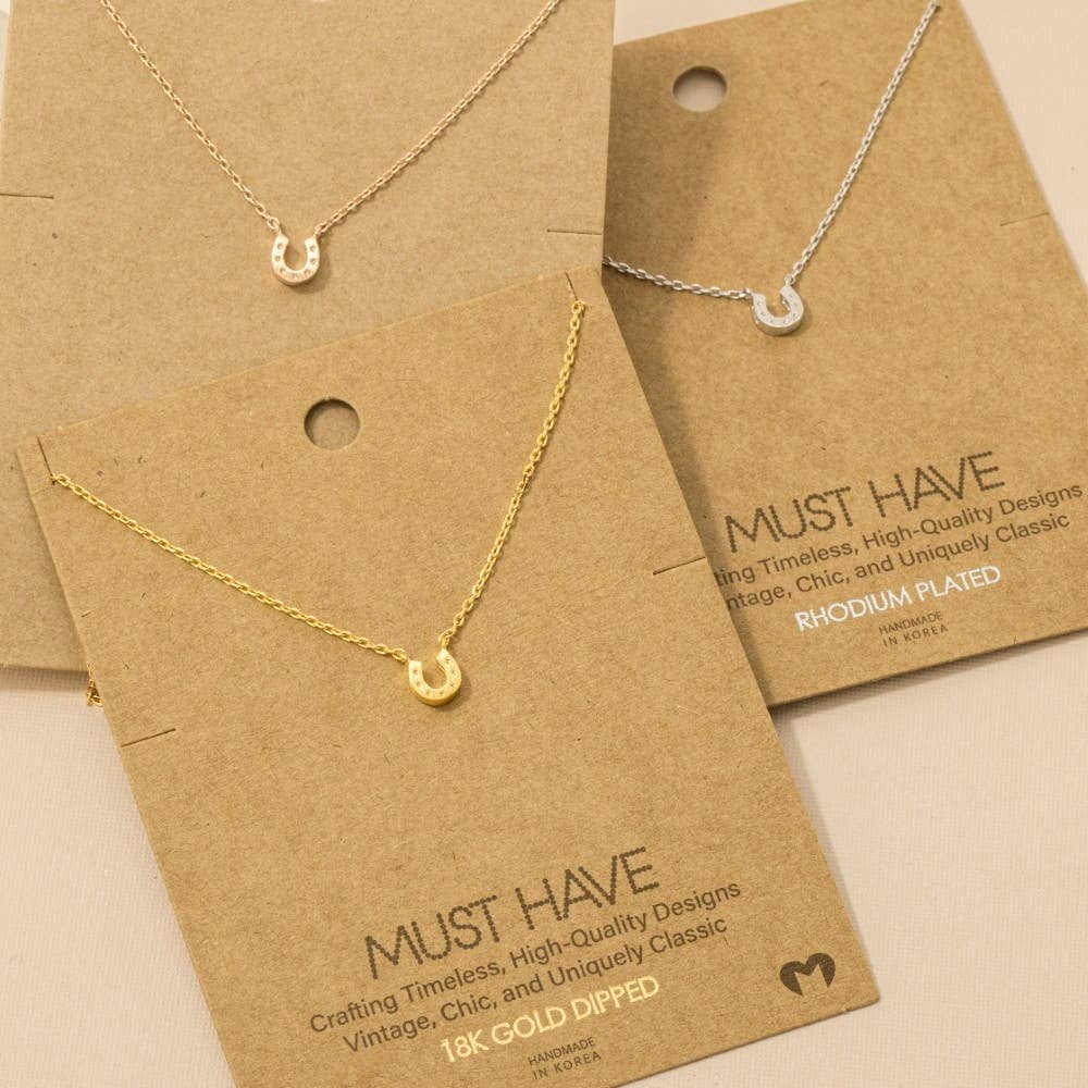 Mini Horseshoe Pendant Necklace