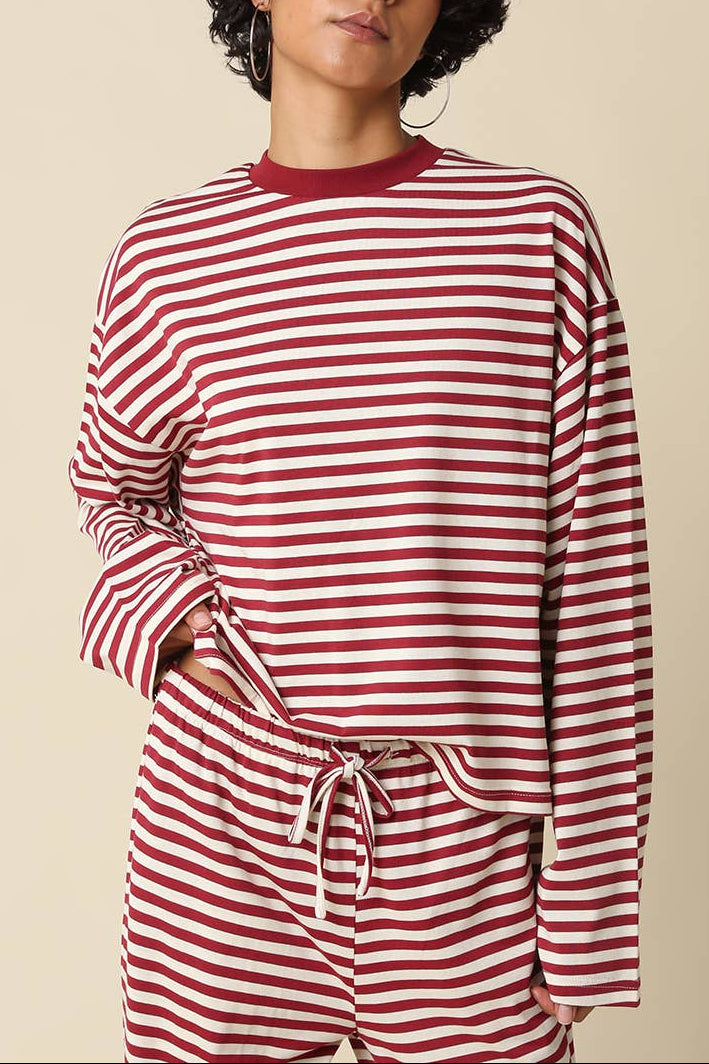 Sadie Stripe Lounge Top