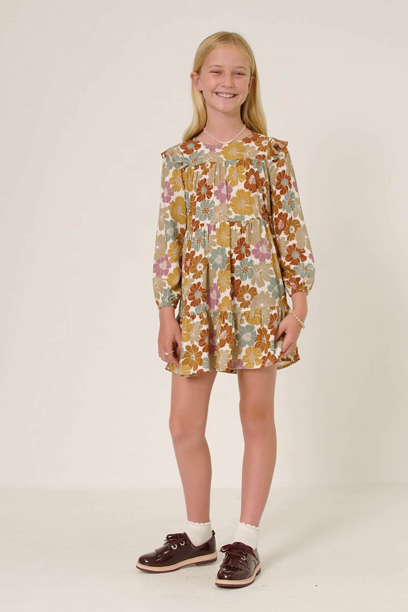 Girls Mixed Floral Dress