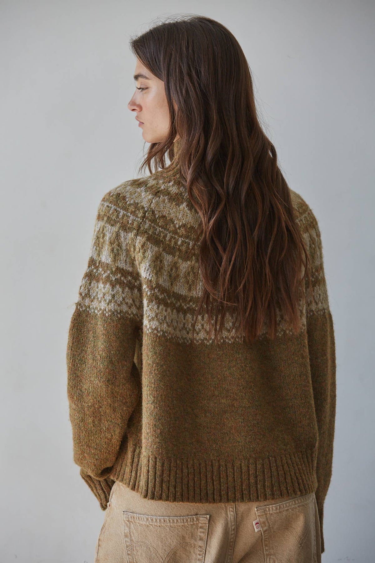 Cora Fair Isle Mock Neck Pullover