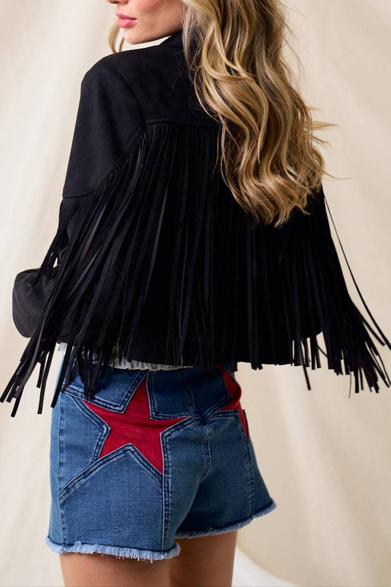 Dakota Faux Suede Fringe Jacket