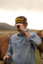 Bolt Ranch Cross Stitch Hat at boltranchstore.com free shipping mens and womens hat must ge limited stock in stock american flag brown hat 