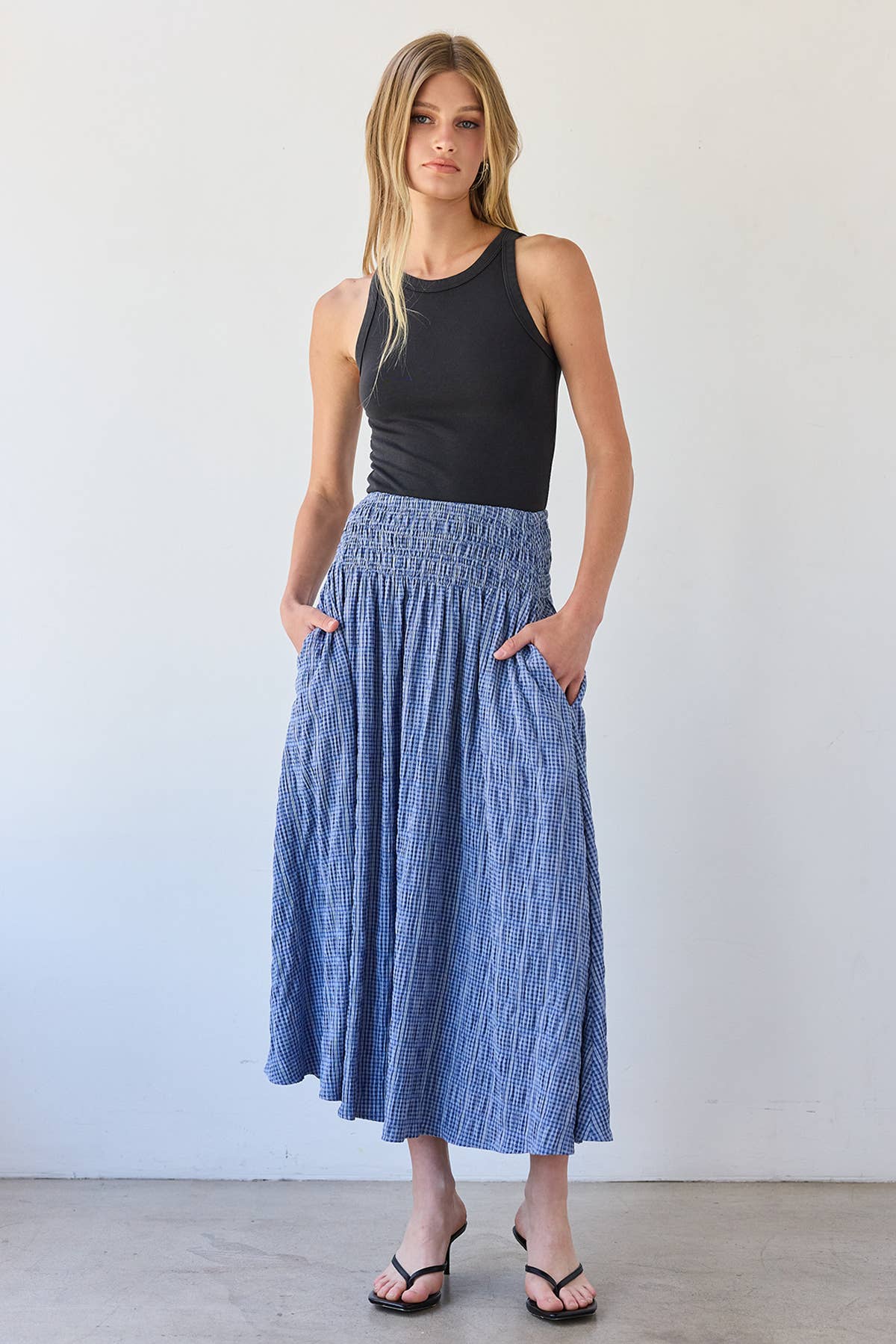 Maye Smocked Waist Skirt