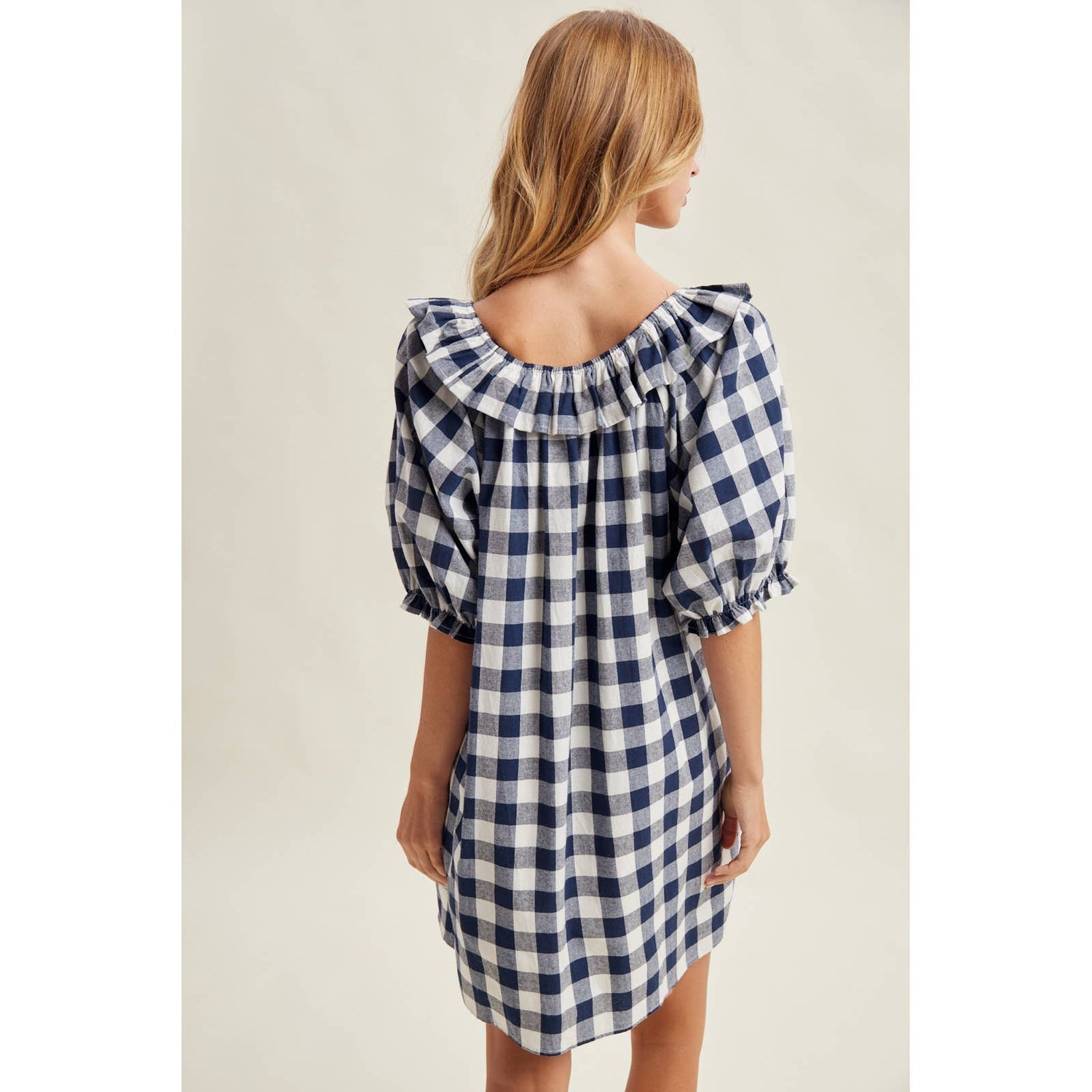 Sam Gingham Ruffle Dress
