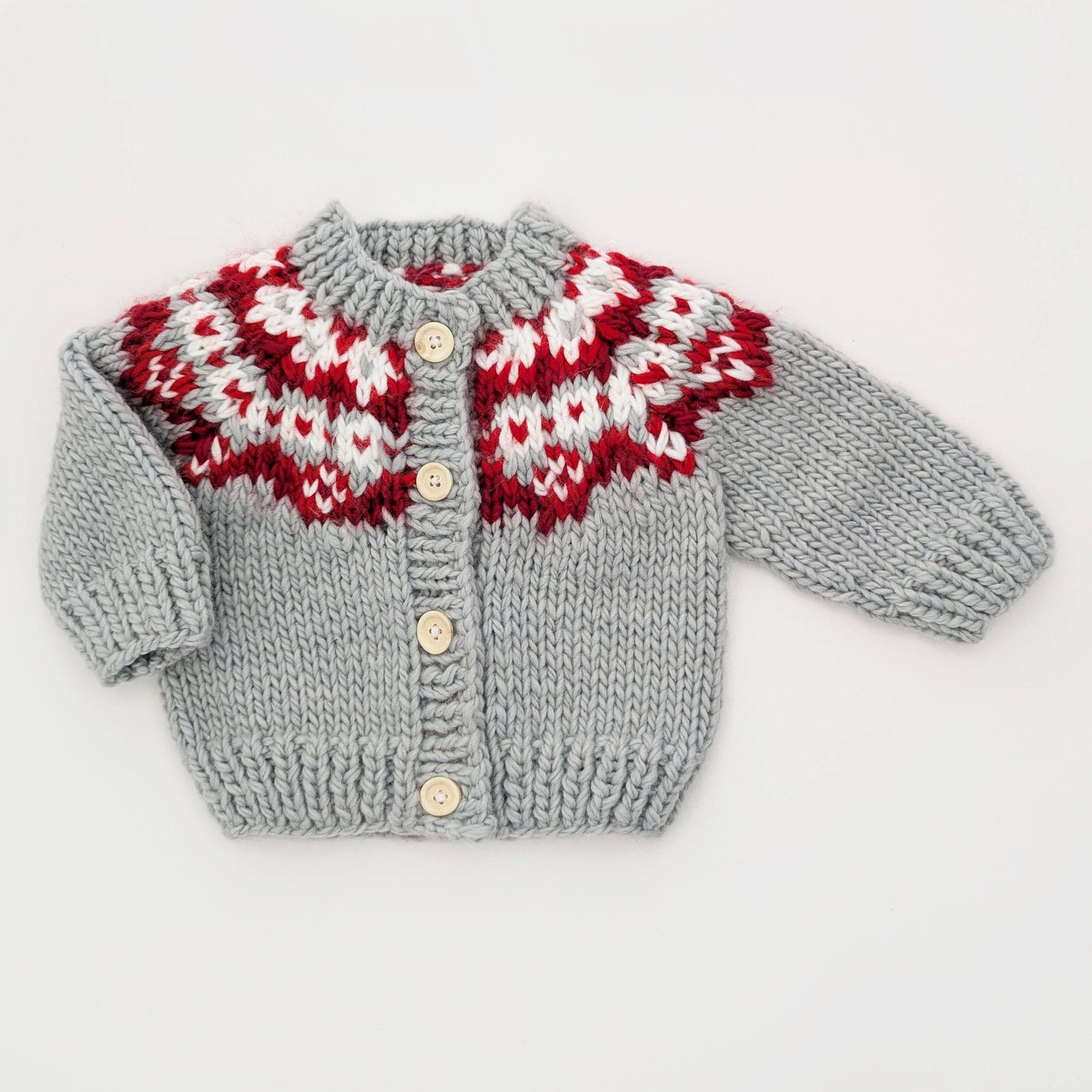 Fairisle Red Cardigan for Baby & Toddler