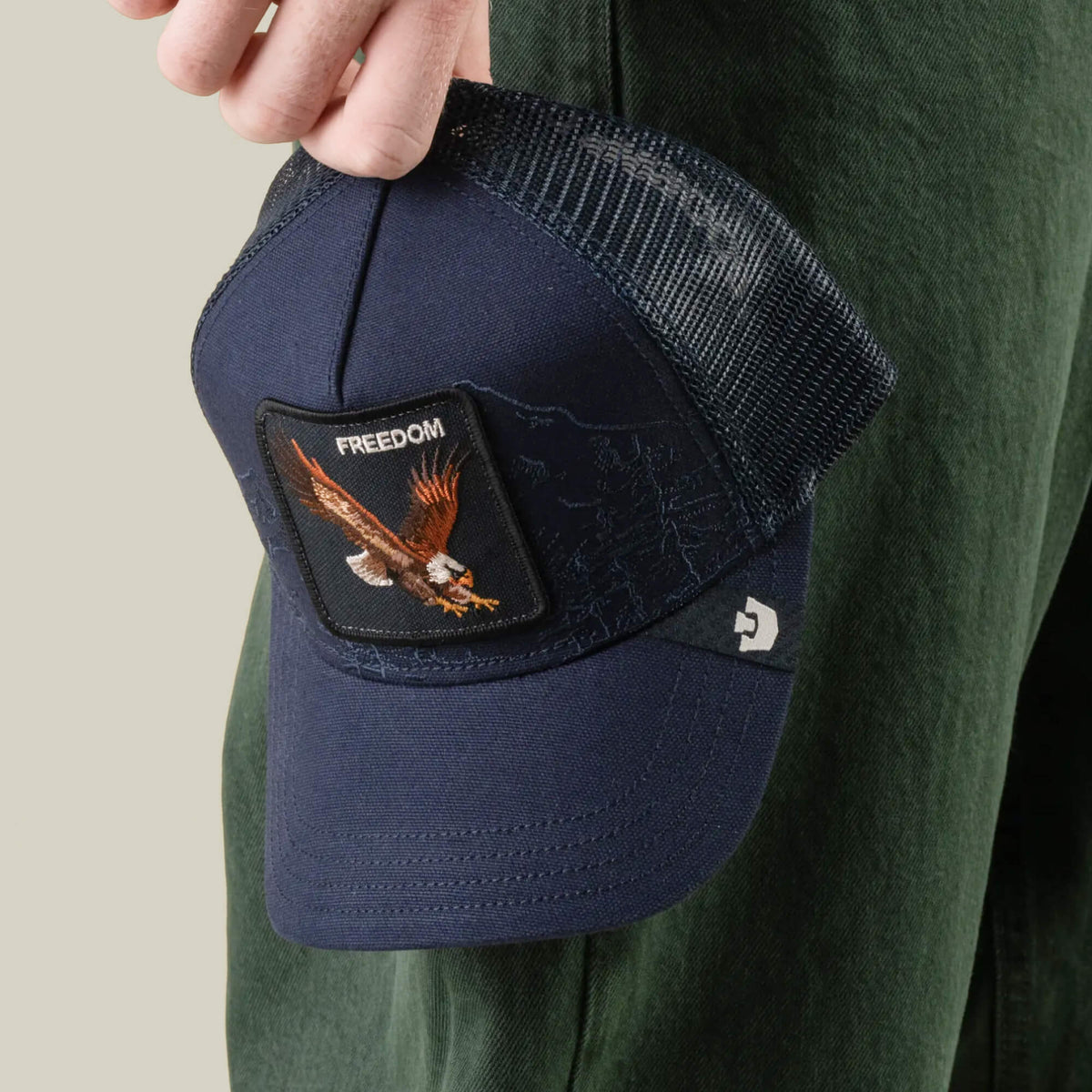 Goorin Bros Badlands Eagle navy colorway that pairs with denim and boots womens western boutique