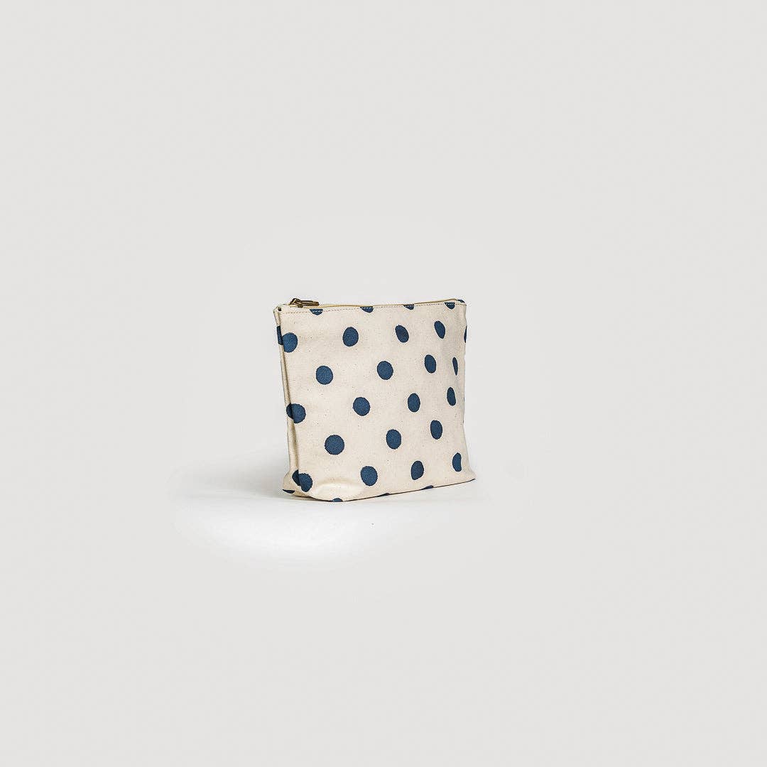 Waterproof Indigo Dot Pouch