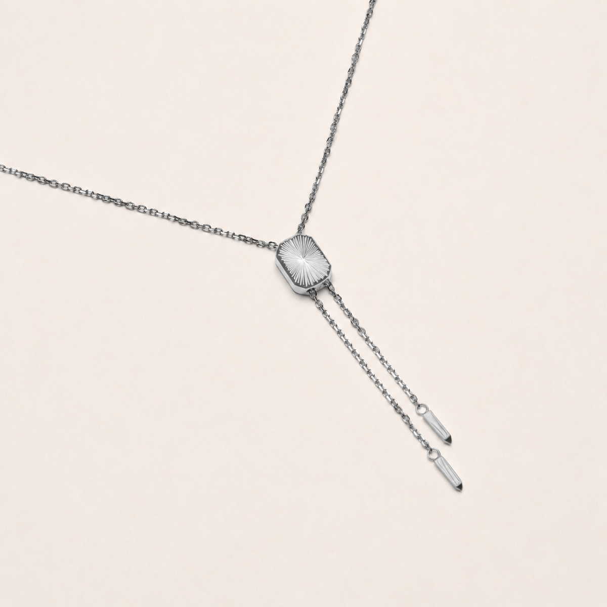 Hayden Bolo Tie Necklace Silver