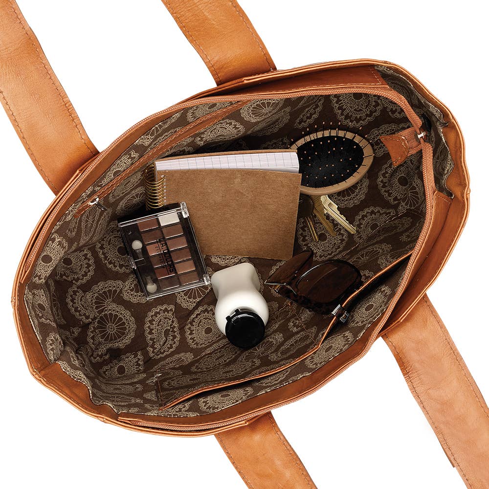 Cowtown Large Zip Top Tote