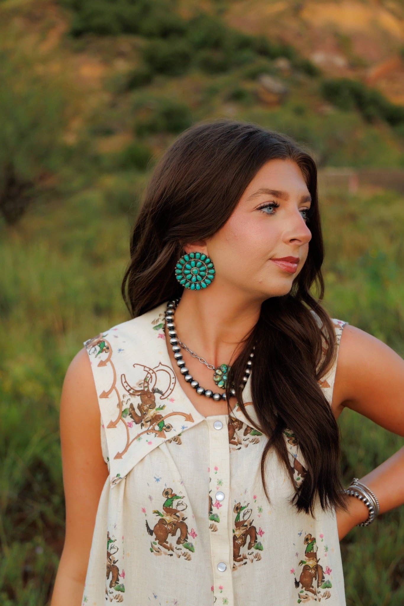 Cowboy Embroidery Dress